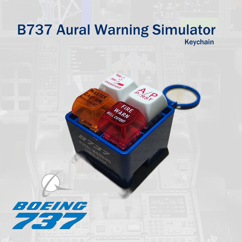 Alosoft リレー ブラ Cockpit phD Boeing 737 Aural Warning Simulator Keychain