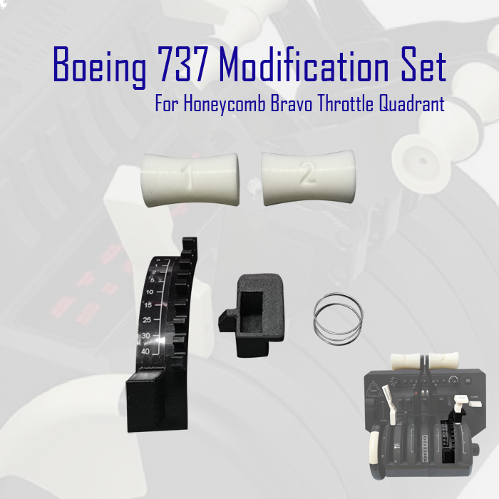 737 Modification Set (Throttle Knobs and Flap Kit) for Honeycomb