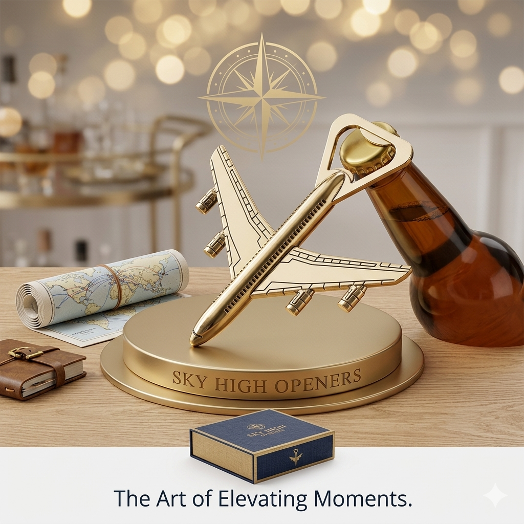 Airplane Bottle Opener | Travel-Themed Barware & Aviation Gift