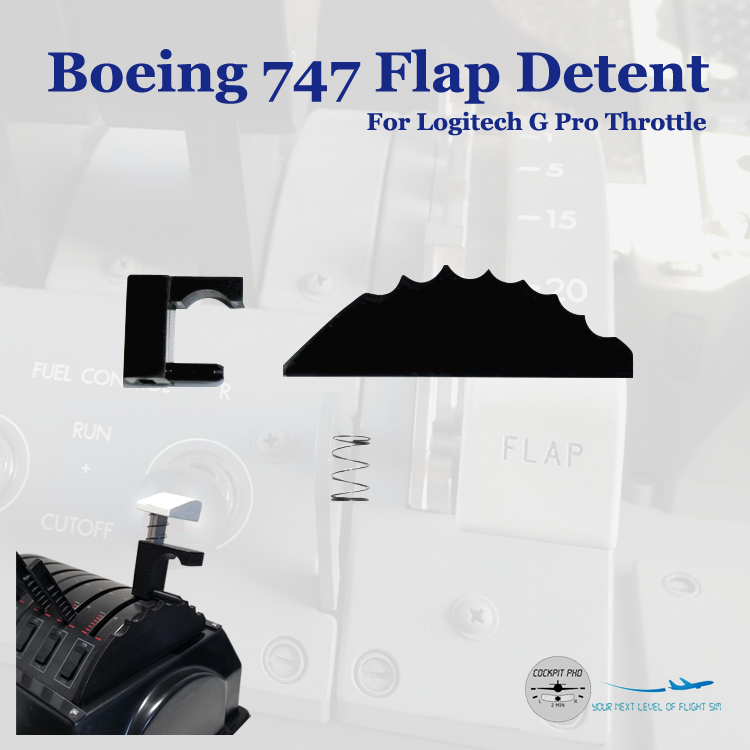 (CLEARANCE GIVEAWAY) Boeing 747 Flap Detent for Logitech G Pro Throttle