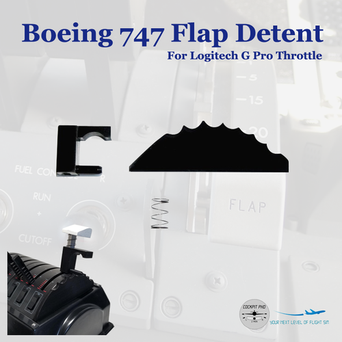 (CLEARANCE GIVEAWAY) Boeing 747 Flap Detent for Logitech G Pro Throttle
