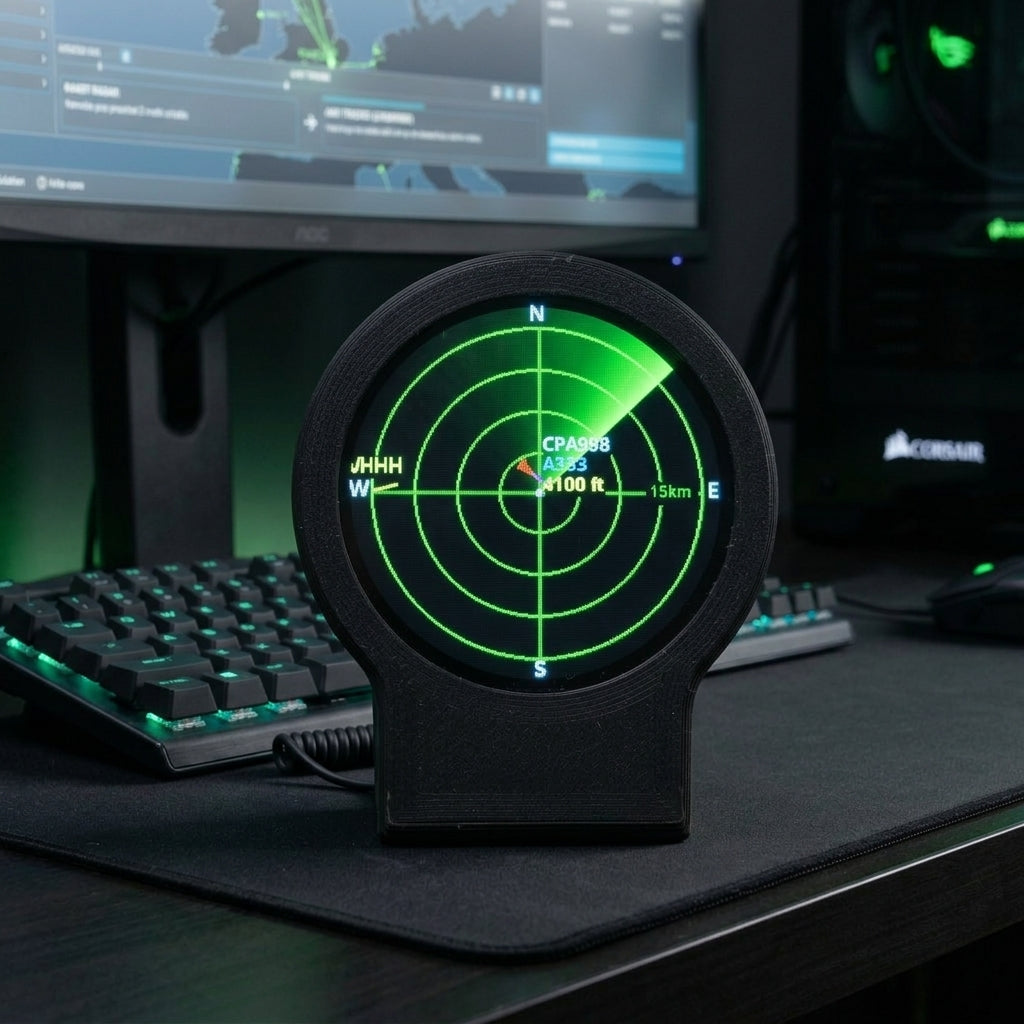 Live Air Traffic Radar Desk Display | Real-Time ADS-B Plane Tracker