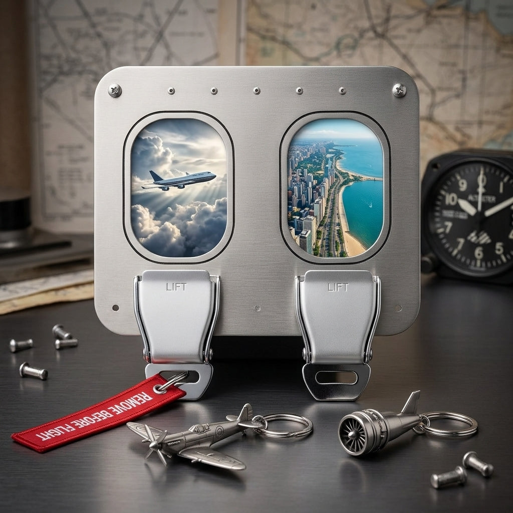 Aviation Style Key Holder - Wall Mounted Hook | Airplane Buckle Decor