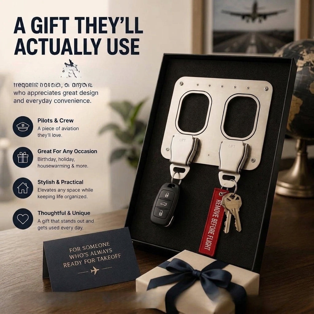 Aviation Style Key Holder - Wall Mounted Hook | Airplane Buckle Decor