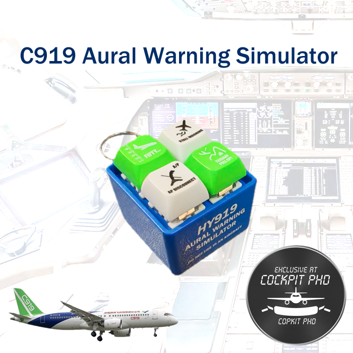 [Exclusive at Cockpit phD] C919 Aural Warning Sounds Simulator Keychain | Aviation Pilot Gift