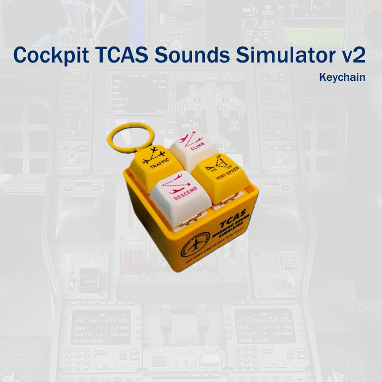 TCAS Warning Sounds Simulator Keychain (Version 2) | Aviation Pilot Gift