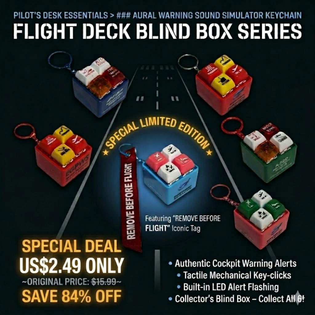 Flight Deck Blind Box Series - Aural Warning Sound Simulator Keychain (Special Deal US$2.49)