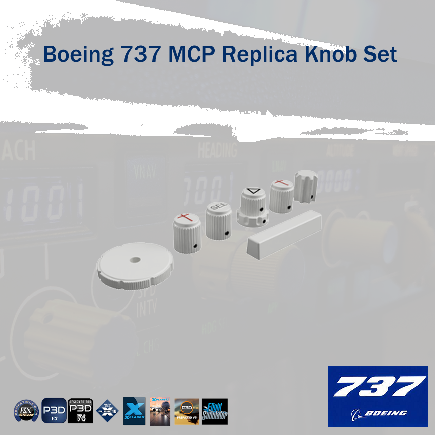 Boeing 737 MCP Replica Knob Set