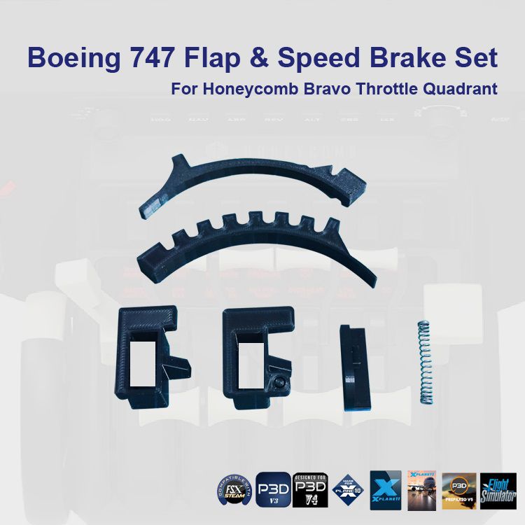 747 Modification Set (Flap and Speed Brake Kit) for Honeycomb Bravo Throttle