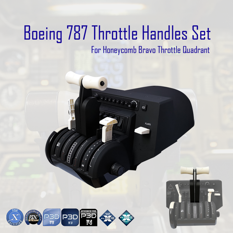 (WEEKLY DEAL) Boeing 787 Throttle Handles Set Lite for Honeycomb Bravo Throttle
