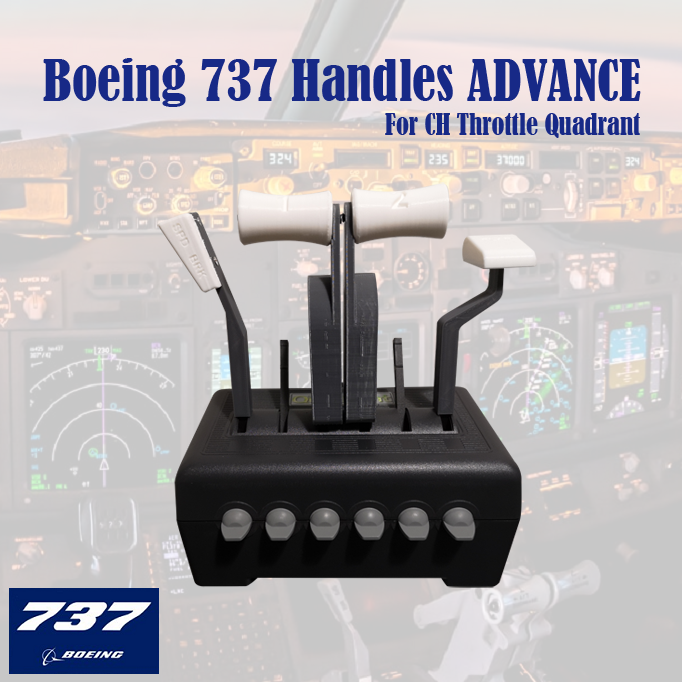 Boeing 737 Handles Set ADVANCE for CH Throttle Quadrant
