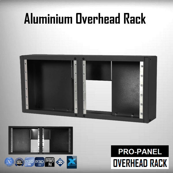 (WEEKLY DEAL) Cockpit phD ® Aluminium Overhead Rack for PRO-PANEL (Black)