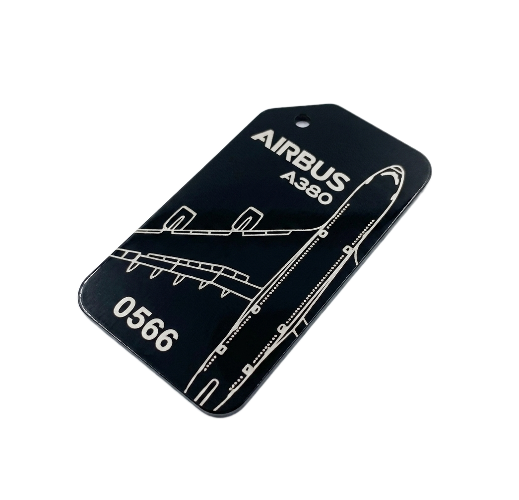 Airbus A380 - Unique Numbered Luggage Tag | Free Custom Engraving