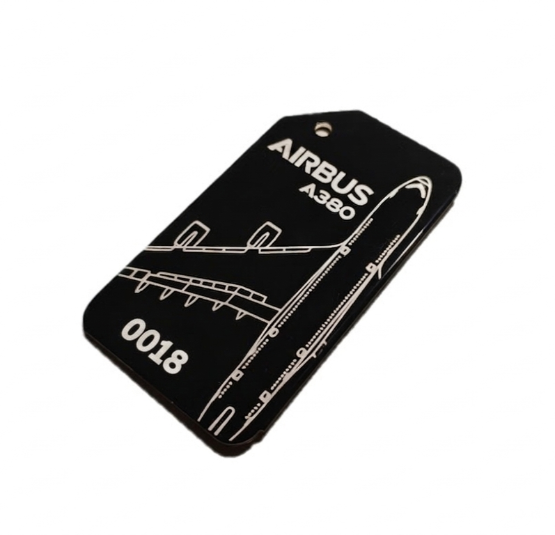 Airbus A380 - Unique Numbered Luggage Tag | Free Custom Engraving