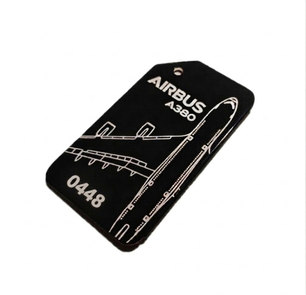 38灯 Flight Base Design Black Label Airbus A380 - Unique Numbered Tag | Free Custom Engraving