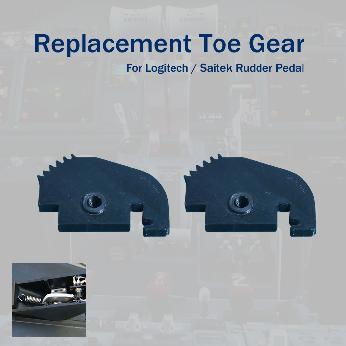 saitek rudder pedals repair Replacement Toe Gear for Logitech / Pedal – Cockpit phD Favero Assioma Duo-Shimano 功率鎖踏軸芯 ladies Model Year:2012