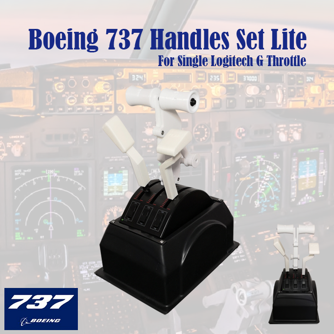 (WEEKLY DEAL) Boeing 737 Handles Set LITE (Single Arm Dual Version) for Logitech G Pro Throttle
